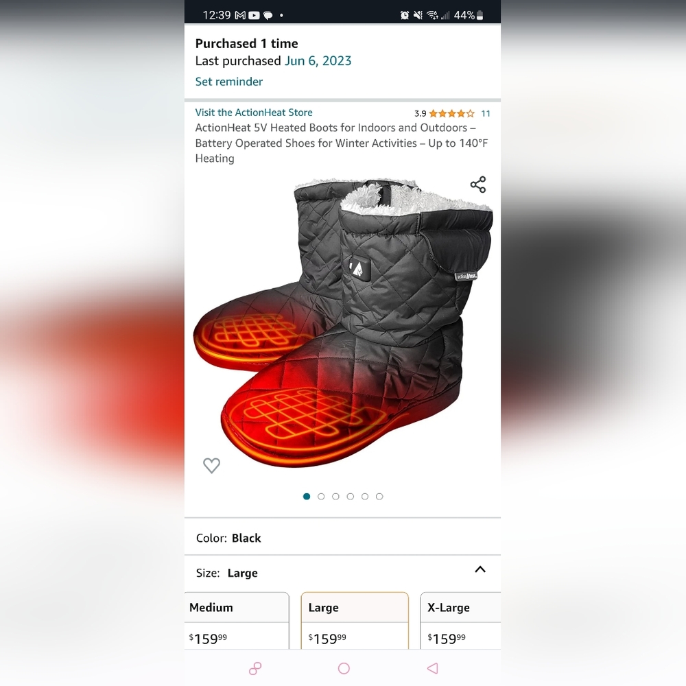 ActionHeat 5V Heated Boots for Indoors and Outdoors – Unisex Large NIB - Picture 2 of 7